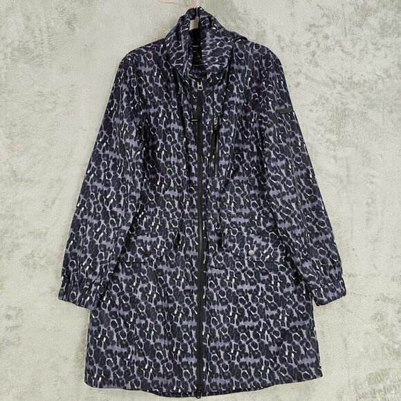 Lucky Brand Jacket Womens M Purple Animal Print Windbreaker Premium Performance - Picture 1 of 10